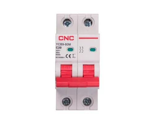 Автоматичний вимикач CNC YCB9-80M 2P C20 6ka (NV821501)