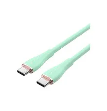 Дата кабель USB-C to USB-C 1.0m USB2.0 100W (20V/5A) Light Green Silicone Vention (TAWGF)