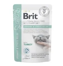 Влажный корм для кошек Brit GF VetDiets Urinary and Stress Relief с индейкой (8595602566723)