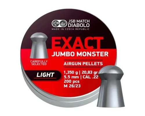 Пульки JSB Jumbo Monster Light 5,52 мм 1.35 г (200 шт/уп) (546088-200)