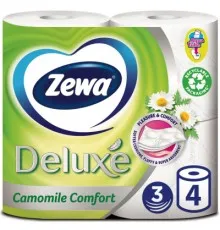 Туалетная бумага Zewa Deluxe Ромашка 3 слоя 4 рулона (7322540060133)