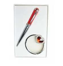 Ручка кулькова Langres набір ручка + гачок для сумки Crystal Червоний (LS.122028-05)