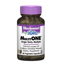 Мультивітамін Bluebonnet Nutrition Мультивітаміни з залізом, MultiONE, 30 гелевих капсул (BLB0126)