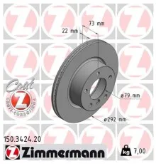 Гальмівний диск ZIMMERMANN 150.3424.20