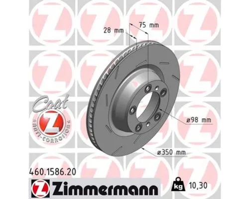 Гальмівний диск ZIMMERMANN 460.1586.20