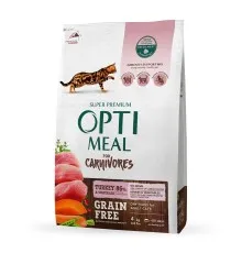Сухий корм для кішок Optimeal беззерновий з індичкою й овочами 4 кг (B1840801)