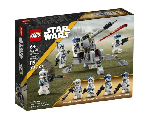 Конструктор LEGO Star Wars Бойовий загін бійців-клонів 501-го легіону 119 деталей (75345)