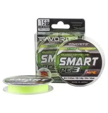 Шнур Favorite Smart PE 3x 150м 0.3/0.09mm 6lb/2.9kg Fl.Yellow (1693.10.53)