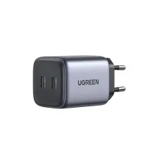 Зарядний пристрій Ugreen 2xUSB 40W GAN (Type-C 25W+20W) PD CD294 (90573)