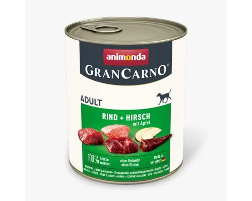 Консерви для собак Animonda Gran Carno Adult Beef + Deer with Apple 800 г (4017721827645)
