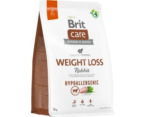 Сухой корм для собак Brit Care Dog Hypoallergenic Weight Loss с кроликом 3 кг (8595602559176)