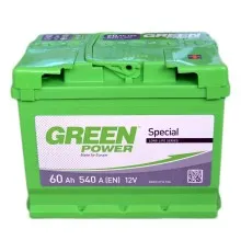 Аккумулятор автомобильный GREEN POWER Standart 60Ah Ев (-/+) (540EN) (22358)
