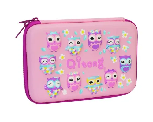Пенал Cool For School з тисненням 1 відділення Рожевий (QT-5626-Pink)