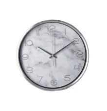 Настенные часы Optima Marble металлический, серый мрамор (O52090)