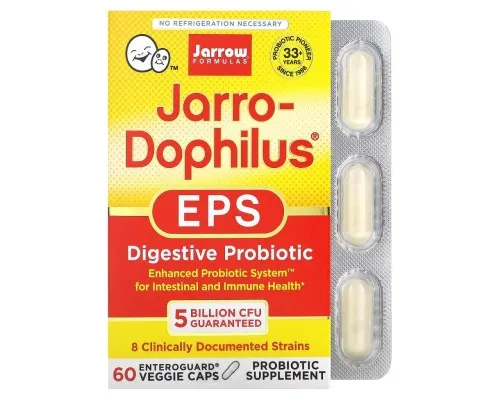 Пробіотики Jarrow Formulas Пробіотики, 5 млрд КУО, Jarro-Dophilus EPS, 60 вегетаріанських кап (JRW-03020)