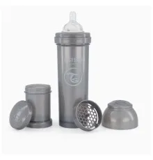 Бутылочка для кормления Twistshake Pearl Grey 330 мл, антиколиковая, силиконовая (78390)