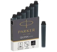 Чорнило для пір'яних ручок Parker Картриджі Quink Mini /6шт чорний (11 510BK)