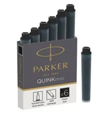 Чернила для перьевых ручек Parker Картриджи Quink Mini /6шт черный (11 510BK)
