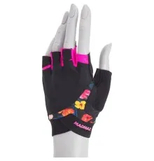 Рукавички для фітнесу MadMax MFG-770 Flower Power Gloves Black/Pink XS (MFG-770_XS)
