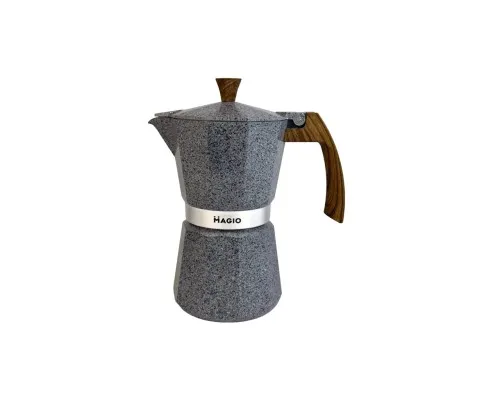 Гейзерна кавоварка Magio Сіра 6 порцій 300 мл (MG-1011)
