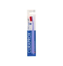 Зубна щітка Curaprox CS 3960 Super Soft Суперм'яка D 0.12 мм Фіолетова з червоною щетиною (CS 3960-17)