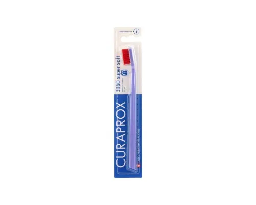 Зубная щетка Curaprox CS 3960 Super Soft Супермягкая D 0.12 мм Фиолетовая с красной щетиной (CS 3960-17)