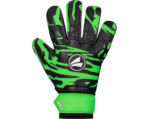 Воротарські рукавиці Jako GK Animal Basic Junior RC 2590-211 чорний, білий, зелений Діт 7 (4067633120013)