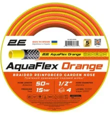 Шланг для поливу 2E AquaFlex Orange 1/2", 50м, 4 шари, 20бар, -10+60°C (2E-GHE12OE50)