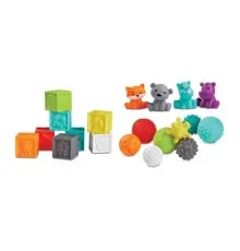 Розвиваюча іграшка Infantino Мульти-сенсорний набір М'ячики, кубики і звірятка (5373)