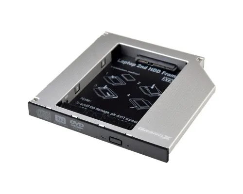 Фрейм-перехідник Grand-X HDD 2.5 to notebook 12.7 mm ODD SATA/mSATA HDC-25 (HDC-25)