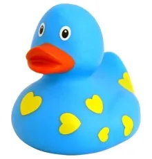 Игрушка для ванной Funny Ducks Голубая утка в сердечках (L1042)