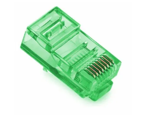 Коннектор RJ45 cat.5e UTP 8P8C Green 100 шт Merlion (09051)