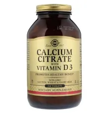 Витаминно-минеральный комплекс Solgar Цитрат Кальція + Вітамін D3, Calcium Citrate with Vitamin D (SOL-00432)