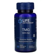 Вітамін Life Extension Триметилгліцин, ТМГ, TMG, 500 мг, 60 вегетаріанських капсул (LEX-18596)