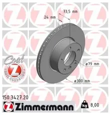 Гальмівний диск ZIMMERMANN 150.3427.20