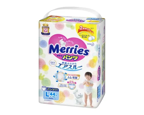 Підгузки Merries трусики для дітей розмір L 9-14 кг 44 шт (558868)