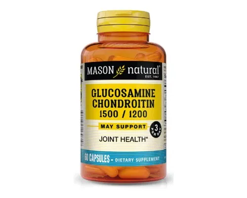 Витаминно-минеральный комплекс Mason Natural Глюкозамин Хондроитин, Glucosamine Chondroitin, 60 капсул (MAV13031)