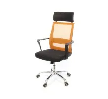 Офисное кресло Аклас Крокус CH TILT Черный (Черный Оранжевый) (10047590)