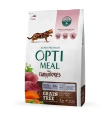 Сухой корм для кошек Optimeal беззерновой с уткой и овощами 4 кг (B1841001)