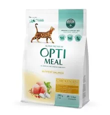 Сухой корм для кошек Optimeal со вкусом курицы 200 г (4820215360180)