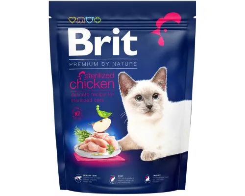 Сухой корм для кошек Brit Premium by Nature Cat Sterilised 300 г (8595602552993)