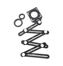 Линейка Neo Tools угловая, алюминий, 6 плечей с шкалой 0-6 см, отверствие в ша (72-351)