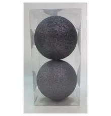 Ялинкова іграшка Novogod`ko 2 шт. графіт, гліттер 12 см (974429)