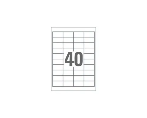 Етикетка самоклеюча UKRMARK 50х26 (40 на листі) с/кл (100листів) (RL-A4-40-W1)