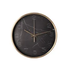 Настенные часы Optima Marble металлический, черный мрамор (O52091)