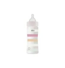Бутылочка для кормления Chicco Well-Being Colors с силиконовой соской 2м+ 250 мл Розовая (28623.11)