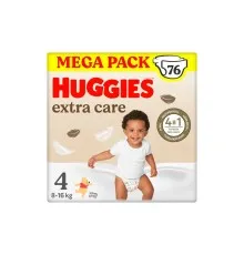 Подгузники Huggies Extra Care Size Размер 4 (8-16 кг) 76 шт (5029053583167)