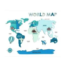 Набор для творчества Rosa Talent World Map 3D, МДФ, 30,5 х 37,5 см (4823098540014)