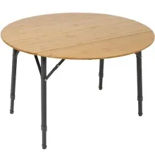 Туристичний стіл Bo-Camp Poundbury Круглий 90 x 90 cm Коричневий (1404656)