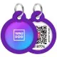 Адресник для животных WAUDOG Smart ID с QR паспортом Градиент фиолетовый, круг 25 мм (225-4034)